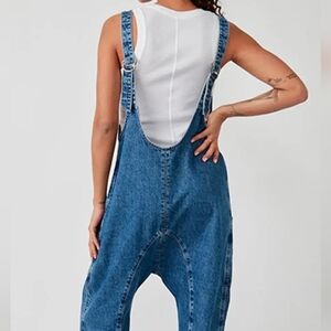CLEARANCE NWT Denin Overalls with Bowed Seams